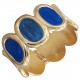 Беспримерный жесткий браслет конго с синей ювелирной эмалью, Bijou Tresor (элитная бижутерия)