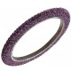 Осчастливливающий браслет конго с фиолетовым ювелирным стеклом и хрусталем, Bijou Tresor (элитная бижутерия)