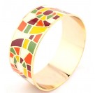 Мозаичный браслет конго с разноцветной ювелирной эмалью Be You to Full (элитная бижутерия)