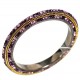 Первоклассный жесткий браслет с фиолетовым ювелирным стеклом и хрусталем, Bijou Tresor (элитная бижутерия)