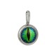 Невообразимая подвеска "Всевидящее око" из коллекции Amulet silver с зеленым ювелирным стеклом из серебра 925 пробы