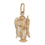Ангел-Хранитель. Красивый нательный образок из золота 585 пробы фото