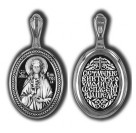 Святая мученица Виктория Эфеcская. Нательная иконка из серебра 925 пробы с чернением