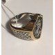 Харизматичная православная охранная печатка "Георгий Победоносец" из серебра 925 пробы с золотым покрытием