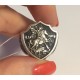 Мужской православный охранный  перстень "Георгий Победоносец" из серебра 925 пробы