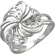 Кольцо из серебра 925 пробы цвет металла белый 2.41 гр. фото