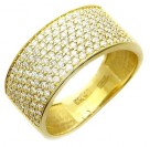 Кольцо с бриллиантом из желтого золота 750 пробы цвет металла желтый 8.19 гр.