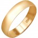 Фундаментальное обручальное кольцо из красного золота 585 пробы, ширина 5 мм