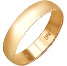 Фундаментальное обручальное кольцо из красного золота 585 пробы, ширина 5 мм