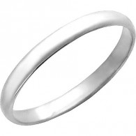 Очаровательное обручальное кольцо из серебра 925 пробы, ширина 2,6 мм фото