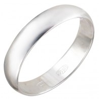 Безупречное обручальное кольцо из серебра 925 пробы, ширина 5 мм фото