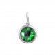 Харизматичный кулон "Всевидящее око" от Amulet silver с зеленым ювелирным стеклом из серебра 925 пробы