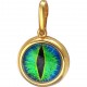 Непревзойденный кулон "Всевидящий глаз" из коллекции 	Amulet silver с зеленым ювелирным стеклом из серебра 925 пробы