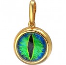 Непревзойденный кулон "Всевидящий глаз" из коллекции 	Amulet silver с зеленым ювелирным стеклом из серебра 925 пробы