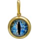 Волшебный кулон "Око всевидящее" от Amulet silver с синим ювелирным стеклом из серебра 925 пробы