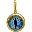Волшебный кулон "Око всевидящее" от Amulet silver с синим ювелирным стеклом из серебра 925 пробы