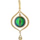 Сногсшибательный кулон "Всевидящий глаз" от Amulet silver с фианитом и зеленым ювелирным стеклом из серебра 925 пробы