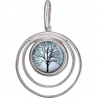 Магическая подвеска "Дерево" из коллекции  Amulet silver с ювелирным стеклом из серебра 925 пробы фото