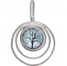 Магическая подвеска "Дерево" из коллекции  Amulet silver с ювелирным стеклом из серебра 925 пробы