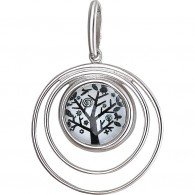 "Дерево жизни". Судьбоносная подвеска Amulet silver с ювелирным стеклом из серебра 925 пробы фото