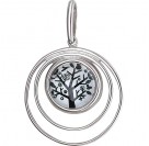 "Дерево жизни". Судьбоносная подвеска Amulet silver с ювелирным стеклом из серебра 925 пробы