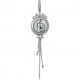 Кулон "Птица в клетке" с подвесками-цепочками из коллекции Amulet silver с ювелирным стеклом из серебра 925 пробы