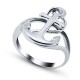 Серебряное кольцо в виде якоря из серебра 925 пробы