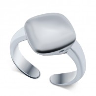 Незамкнутое серебряное кольцо из серебра 925 пробы фото