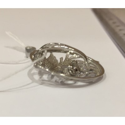 Ажурная подвеска "Птица" из коллекции Impulse silver с фианитом из серебра 925 пробы фото