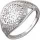 Неподражаемое кольцо с дорожками фианитов из серебра 925 пробы цвет металла белый