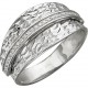 Художественное кольцо с дорожкой фианитов из серебра 925 пробы
