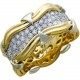 Эксклюзивное кольцо из коллекции "ELEGANCE" с бриллиантами из комбинированного золота 750 пробы
