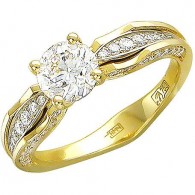 Восхищающее кольцо из коллекции "Shine" с бриллиантами из комбинированного золота 750 пробы фото