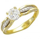 Восхищающее кольцо из коллекции "Shine" с бриллиантами из комбинированного золота 750 пробы