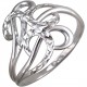 Головокружительное кольцо с алмазной обработкой из серебра 925 пробы