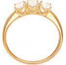 Очаровательное кольцо из коллекции "Forever"с дорожкой фианитов из красного золота 585 пробы
