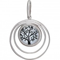 Чарующая подвеска "Amulet silver" "Дерево" с стеклом из серебра 925 пробы фото