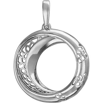 Грациозная подвеска в виде кольца из серебра 925 пробы фото