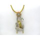 Виртуозная подвеска из коллекции "UNIQUE PIECE" с бриллиантами и ювелирной эмалью из комбинированного золота 750 пробы