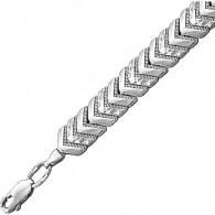 Безупречный штампованный браслет из серебра 925 пробы, ширина 8,8 мм фото