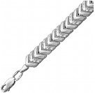 Безупречный штампованный браслет из серебра 925 пробы, ширина 8,8 мм