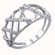 Притягательное кольцо с дорожками фианитов из серебра 925 пробы