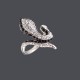 Провокационное кольцо в виде змейки с кристаллами, бижутерия