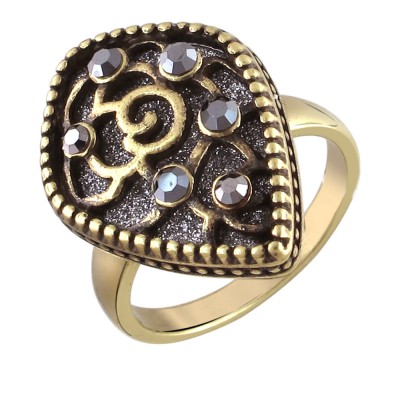 Знаковое кольцо с гематитами, бижутерия фото