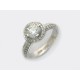 Милое кольцо из коллекции "GARDEN" с бриллиантами из белого золота 750 пробы