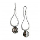 Благовидные серьги-подвески из коллекции "Хрусталь silver" с подвесками-бусинами из серебра 925 пробы