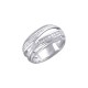 Чарующее кольцо с дорожками фианитов из серебра 925 пробы