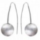 Серьги в виде шаров из коллекции "Bubbles silver" с подвесками-шарами из серебра 925 пробы