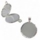 Двойная подвеска Secret для вставки с ювелирным стеклом и эмалью из серебра 925 пробы