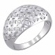 Кружевное кольцо с фианитами из серебра 925 пробы